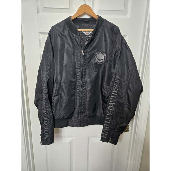 Harley-Davidson Other - Harley Davidson WILLIE G SKULL Bomber Motorcycle Riding Jacket XXL